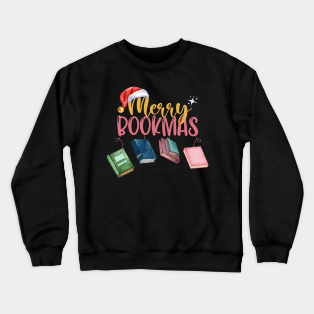 Merry Bookmas Crewneck Sweatshirt by DottedLinePrint